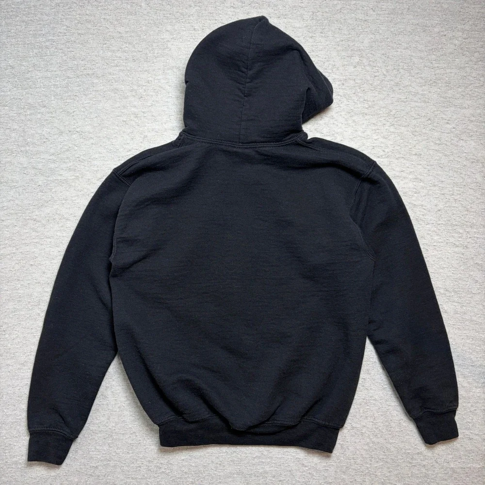 Gildan Youth Hoodie Large Black Rice Canyon Raptors Dinosaur Graphic Pullover‎